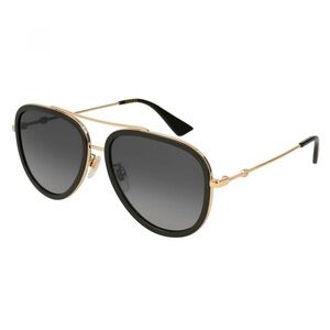 Gucci Sunglasses GG0062S 011 Gold/Grey Polarized